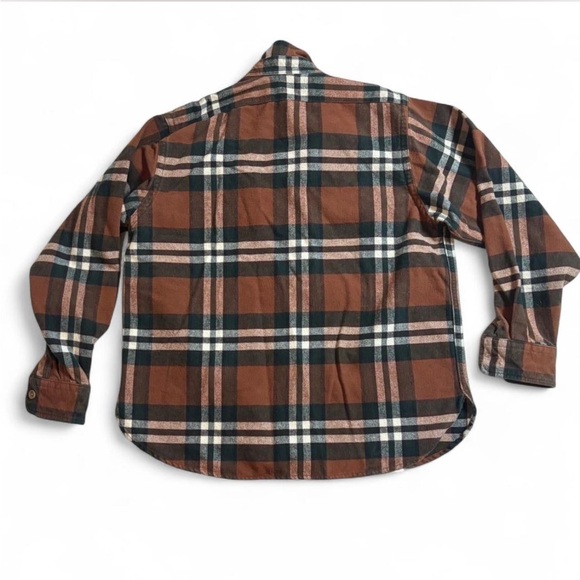 L.L. Bean Brown Black Cream Plaid Button-Down Shirt - Picture 2 of 3